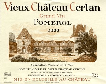 Vino Bordeaux Vieux Ch�teau Certan 2010
