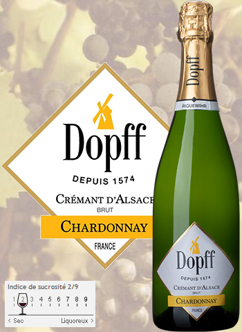 Crémant d'Alsace Chardonnay Brut Dopff au Moulin 2016