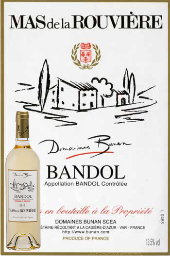 Mas de la Rouvière Blanc 2016 Bandol Bio Bunan