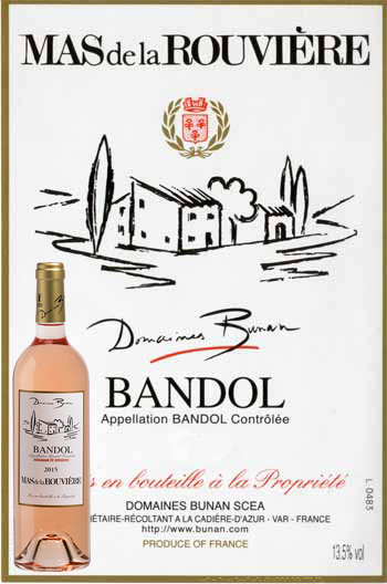 Mas de la Rouvière Rosé 2017 Bandol Bio Bunan