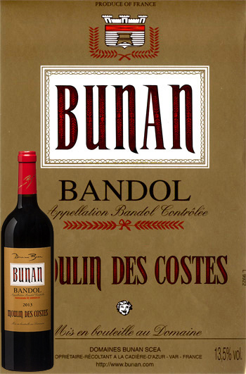 Moulin des Costes Rouge Magnum 2016 Bandol Bio Bunan